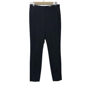 Club Monaco Black Straight Leg Ankle Zip Size 6 Neutral Basic Business Office